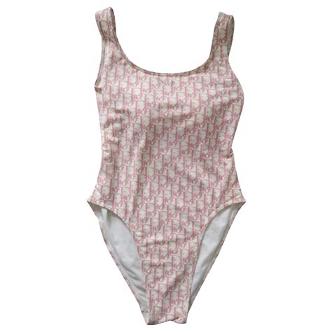 christian dior swimsuit pink|authentic Christian Dior suits.